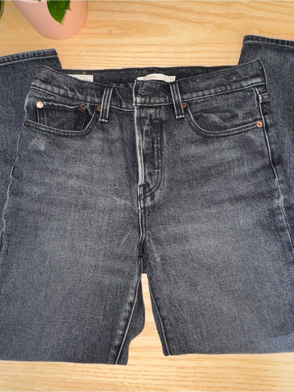 Levi’s Wedgie Jeans Faded Black Reg Length Size 27
